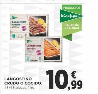 Supercor Exprés Langostino crudo o cocido oferta