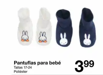Zeeman Pantuflas para bebé tallas 17-24 oferta
