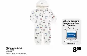 Zeeman Mono para bebé tallas 68-86 oferta