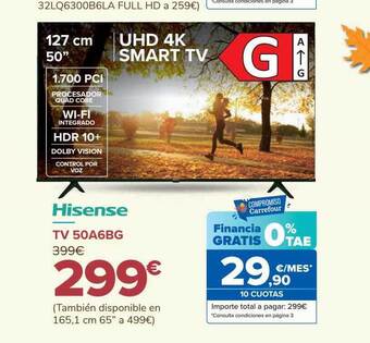 Carrefour Hisense tv 50a6bg oferta