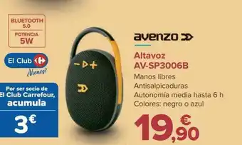 Carrefour Avenzo altavoz av-sp3006b oferta