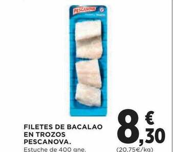 Hipercor Filetes de bacalao en trozos pescanova oferta