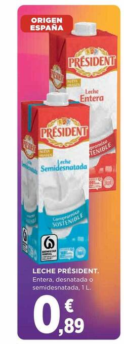 Hipercor Leche président oferta