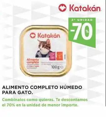 Hipercor 2a unidad -70% alimento completo húmedo para gato katakán oferta