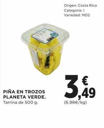 Hipercor Piña en trozos planeta verde oferta