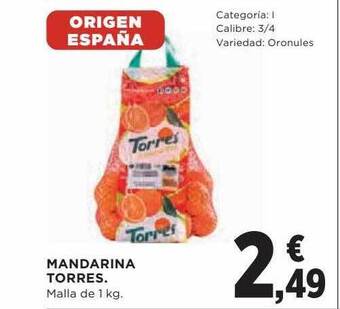 Hipercor Mandarina torres oferta