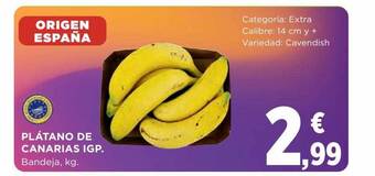 Hipercor Plátano de canarias igp oferta