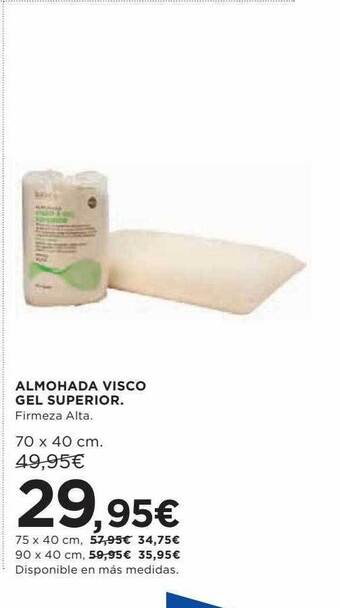 Hipercor Almohada visco gel superior oferta