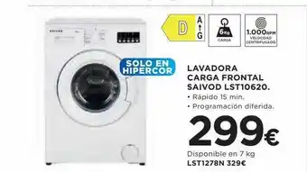 Hipercor Lavadora carga frontal saivod lst10620 oferta