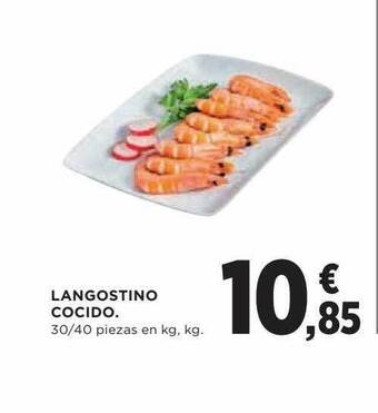 Hipercor Langostino cocido oferta