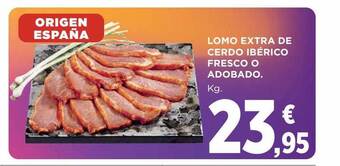 Hipercor Lomo extra de cerdo ibérico fresco o adobado oferta