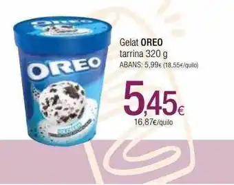 Condis Gelat oreo tarrina oferta