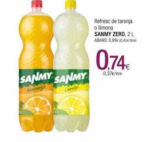 Condis Refresc de taronja o llimona sanmy zero oferta