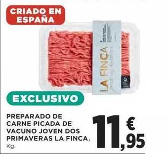 El Corte Inglés Preparado de carne picada de vacuno joven dos primaveras la finca oferta