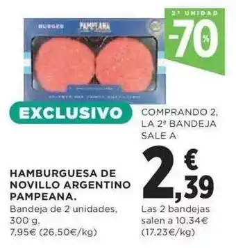 El Corte Inglés 2a unidad -70% hamburguesa de novillo argentino pampeana oferta