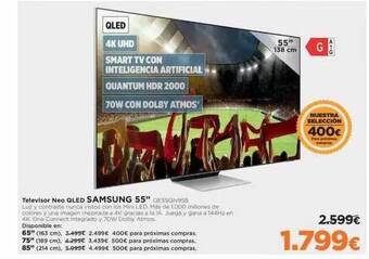 El Corte Inglés Televisor neo qled samsung 55 oferta