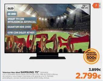 El Corte Inglés Televisor neo qled samsung 75 oferta