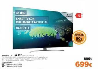 El Corte Inglés Televisor led lg 55 oferta