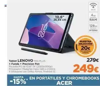 El Corte Inglés Tablet lenovo + funda + précision pen oferta