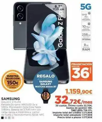 El Corte Inglés Samsung galaxy z flip4 oferta