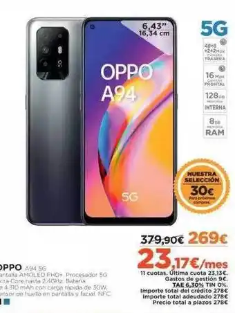El Corte Inglés Oppo a94 5g oferta