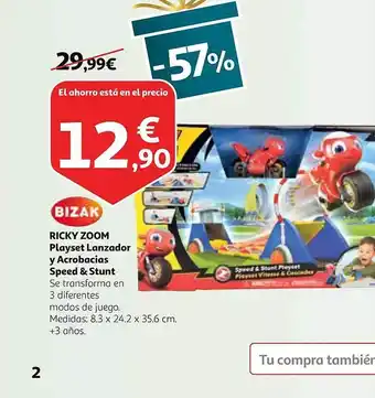 Alcampo Ricky zoom playset lanzador y acrobacias speed & stunt oferta