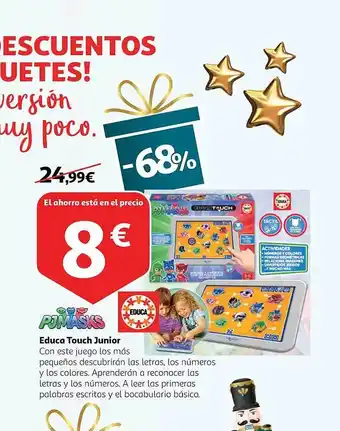 Alcampo Pjmasks educa touch junior oferta