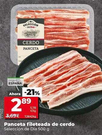 Dia Panceta fileteada de cerdo selección de dia oferta