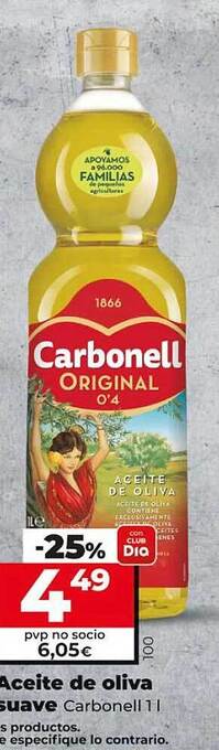 Dia Aceite de oliva suave carbonell oferta