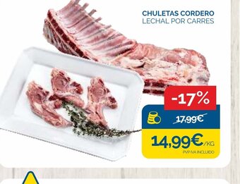 Cash Ecofamilia Chuletas Cordero Lechal Por Carres oferta