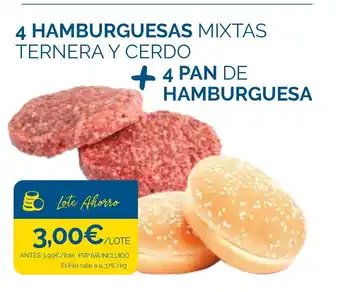 Cash Ecofamilia 4 Hamburguesas Mixtas Ternera y Cerdo oferta