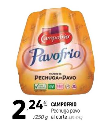 Coviran Campofrio Pechuga pavo al corte 250g oferta