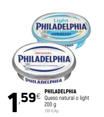 Coviran Philadelphia Queso natural o light 200g oferta