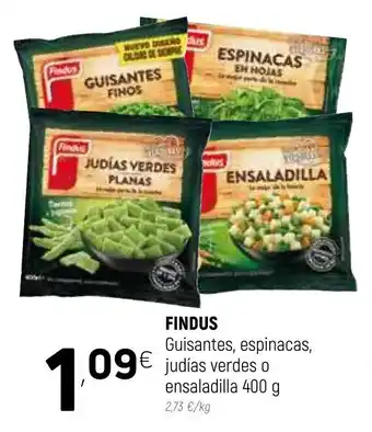 Coviran Findus Guisantes, espinacas, judías verdes o ensaladilla 400g oferta