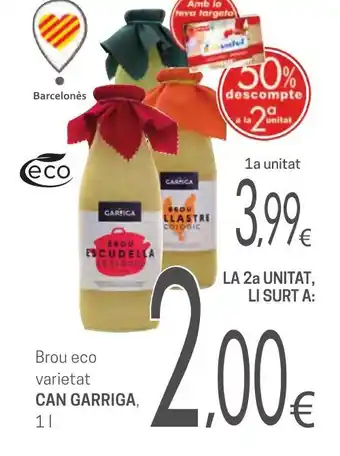 Valvi Supermercats Brou Eco Varietat Can Garriga 1L oferta