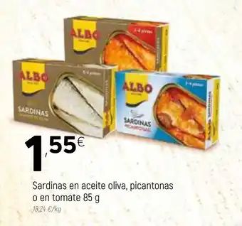 Coviran Albo Sardinillas en aceite, picantonas o en tomate 85g oferta