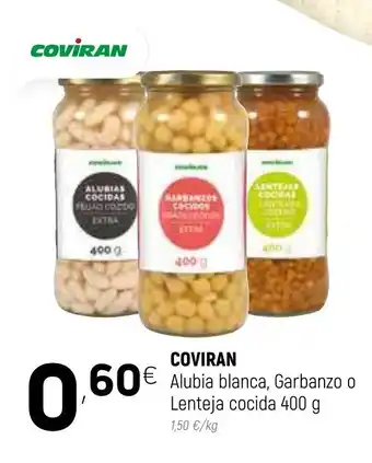 Coviran Coviran Alubia blanca, Garbanzo o Lenteja cocido 400g oferta