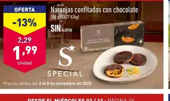 Lidl Naranjas Confitadas Con Chocolate oferta