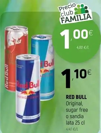 Coviran Red Bull Original o Sugar Free o Sandía lata 25cl oferta