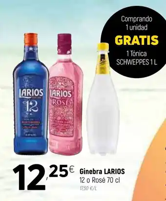 Coviran Larios Ginebra 12 o Rosé 70cl oferta