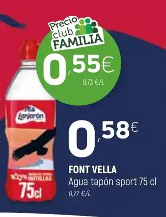 Coviran Font Vella Agua Tapón Sport 75cl oferta