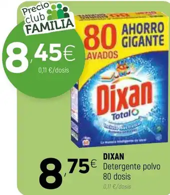 Coviran Dixan Detergente polvo 80 dosis oferta