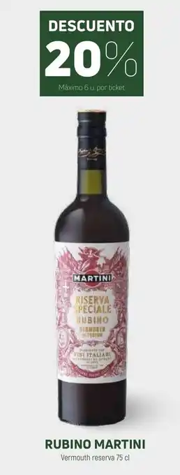 Coviran 20% Descuento Martini Rubino Vermouth reserva 75cl oferta