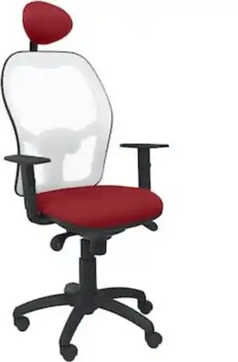 Phone House Piqueras y crespo silla jorquera malla blanca asiento bali granate con cabecero fijo oferta
