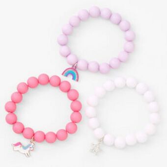 Claire's Claire's club pastel matte beaded stretch bracelets - 3 pack oferta