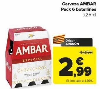 Carrefour Cerveza ambar oferta