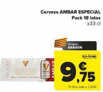 Carrefour Cerveza ambar especial oferta