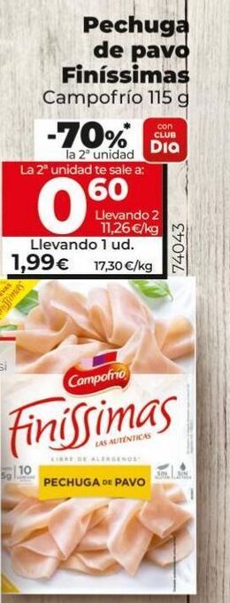 Maxi Dia Pechuga de pavo campofrío oferta