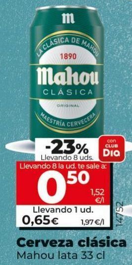 Maxi Dia Cerveza mahou oferta