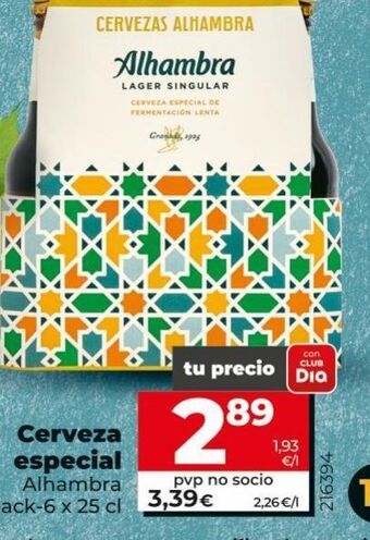 Maxi Dia Cerveza especial alhambra oferta